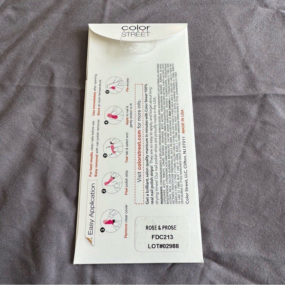 *Retired* Color Street: Rose & Prose | Valentine’s Day Floral Neutral Red Beige - Picture 4 of 10